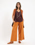Top in cotton thin straps with a V-neckline